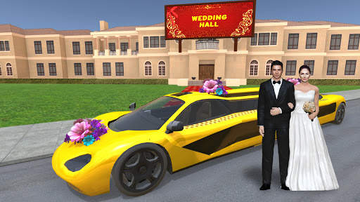 Luxury Wedding Limousine Taxi: 3D Car Driving 2021 screenshot 5