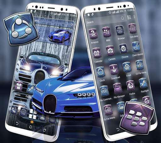 Blue Sport Car Launcher Theme screenshot 5