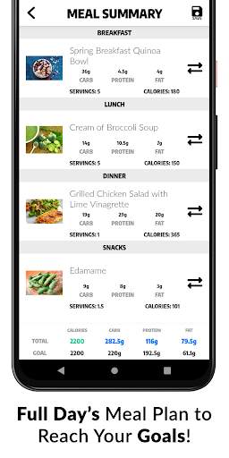 Exerprise Workout Meal Planner स्क्रीनशॉट 5