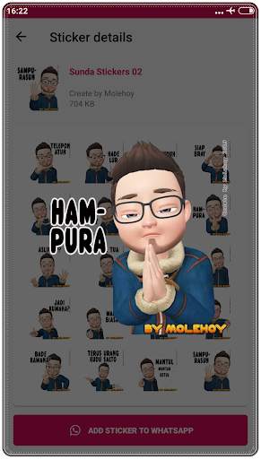 Sunda Stiker Lucu WAStickerApps 10 تصوير الشاشة