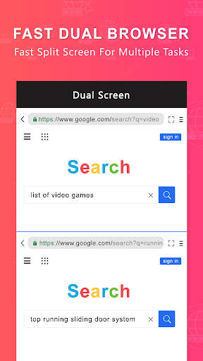 Dual Browser & Split Screen Browser screenshot 3