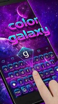 Purple Galaxy Emoji Keyboard for Android screenshot 2