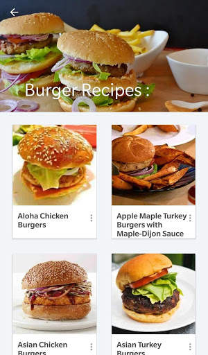 Burger Recipes Offline screenshot 1