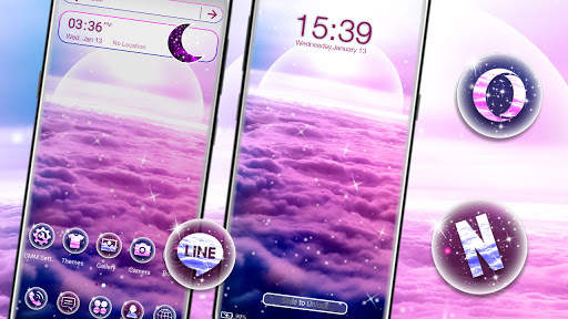 Pink Clouds Sky Launcher Theme screenshot 3