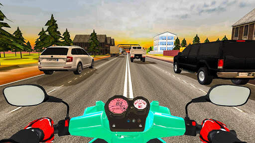 Highway Traffic Rider - 3D Rennradrennen screenshot 1
