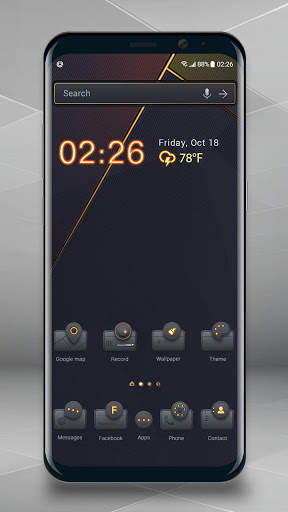 Golden&black launcher theme &wallpaper screenshot 2