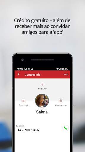 White Calling App de chamadas e cartão de chamadas screenshot 1