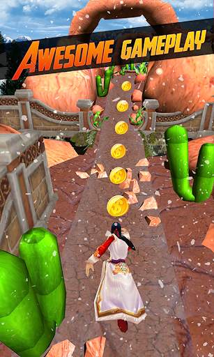 Snow Temple Escape - Evil Runner Game 3D screenshot 3