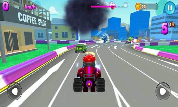 Superhero Car Racing: Toon Robot Car Transform screenshot 6