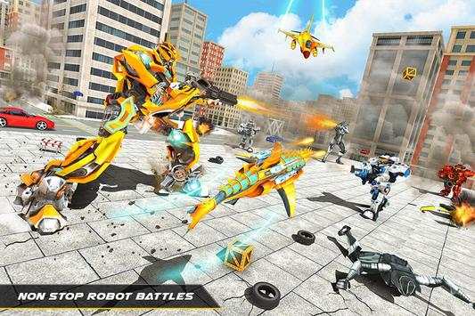 Air Robot Shark – Flying Robot Transforming Games screenshot 4