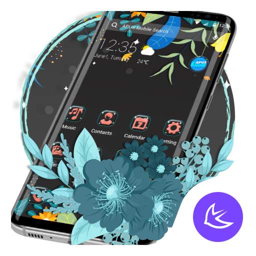 Beautiful Floral APUS Launcher theme 83.0.1001