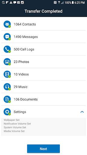Synchronoss Mobile Content Transfer screenshot 5