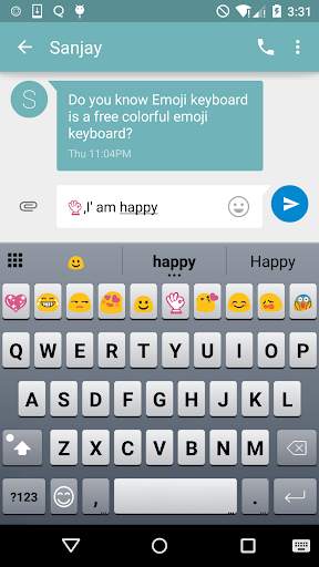 Simple Blue Emoji Keyboard screenshot 5