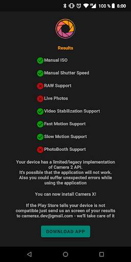 Camera X - Compatibility Test screenshot 3