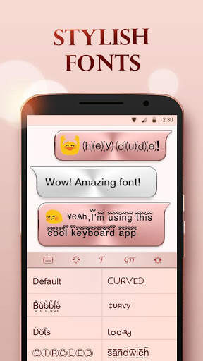 Rose Gold Keyboard Theme स्क्रीनशॉट 3