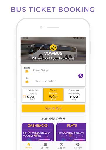 Bus Ticket Booking App By VOWBUS screenshot 1