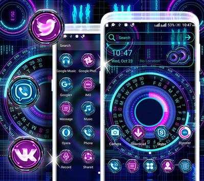 Neon Technology Launcher Theme screenshot 1