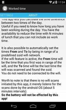 Worked time wifi screenshot 4