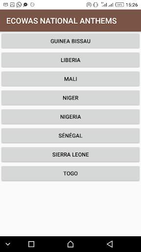 ECOWAS NATIONAL ANTHEMS 3 تصوير الشاشة