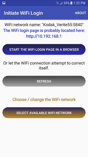 Initiate WiFi Login screenshot 1