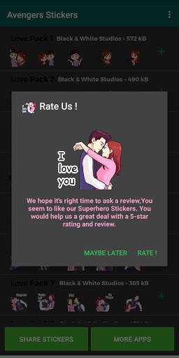 Cute Couple (Love) Stickers Fo screenshot 5