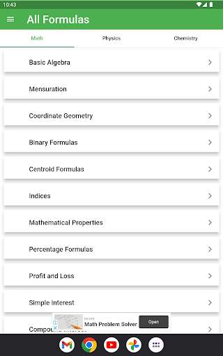 All Formulas screenshot 8