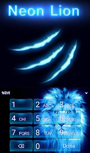 Neon Lion Animated Keyboard   Live Wallpaper screenshot 5