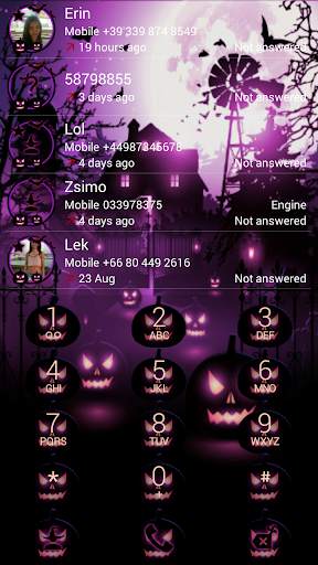 Dialer Halloween Pink Theme screenshot 2