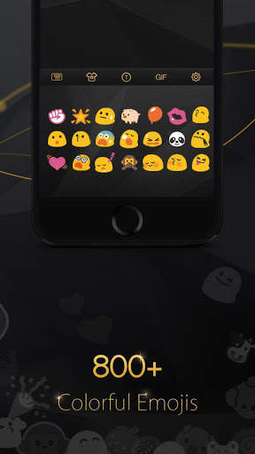 Luxury Black Keyboard Theme स्क्रीनशॉट 2
