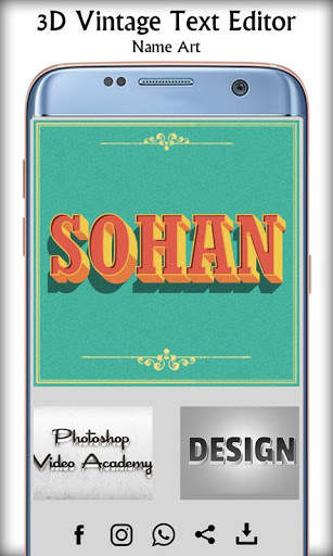 3D Vintage Text Editor - Name Art screenshot 1