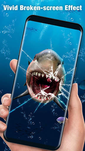 3D Broken Screen Ocean Live Wallpaper screenshot 2