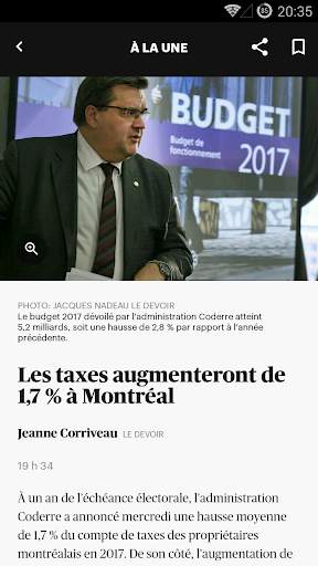 Le Devoir mobile screenshot 2