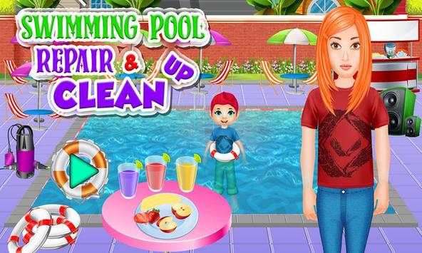 Swimming Pool Repair & Clean up: Games For Girls screenshot 2