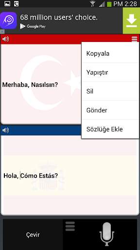 Türkçe İspanyolca Çeviri screenshot 2