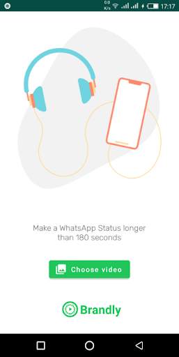 Brandly: Share very long vids on WhatsApp Status screenshot 1