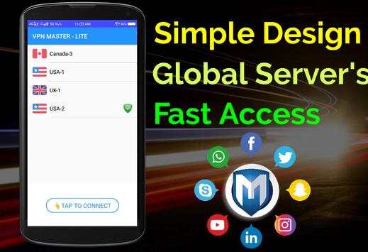 VPN MASTER - LITE screenshot 1