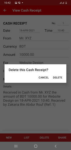 Cash Receipt screenshot 21