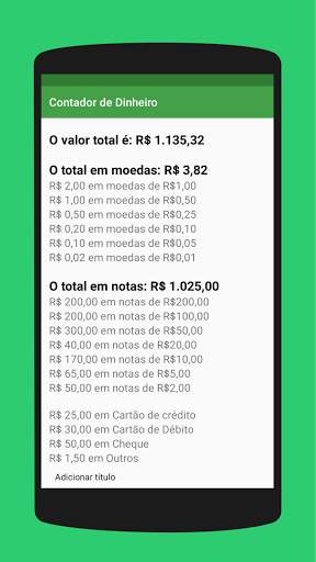 Contador de Dinheiro - Moedas e Notas स्क्रीनशॉट 4