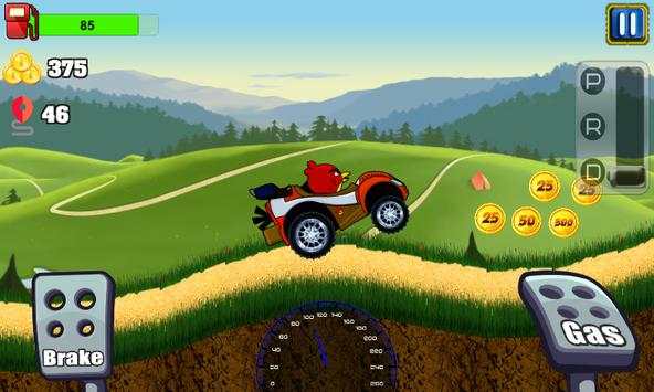 Super Angry Birds Car Hill Racing screenshot 6