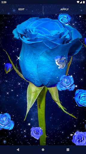 Blue Rose Live Wallpaper 3D 4 تصوير الشاشة