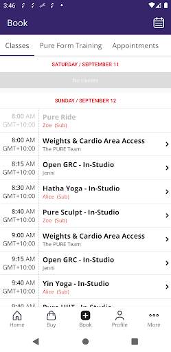 PURE Health Clubs AU screenshot 2