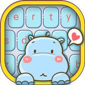 Cute hippo keyboard 10001006