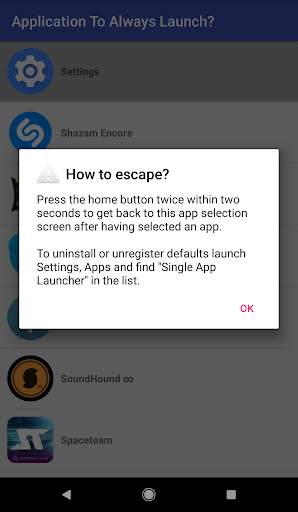 Single App Launcher screenshot 1