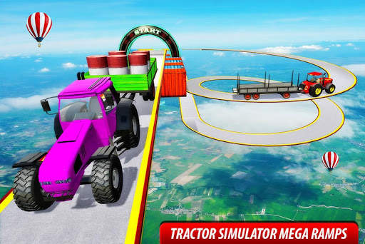 Mega Ramp Tractor Stunts: Tractor Racing Simulator screenshot 7