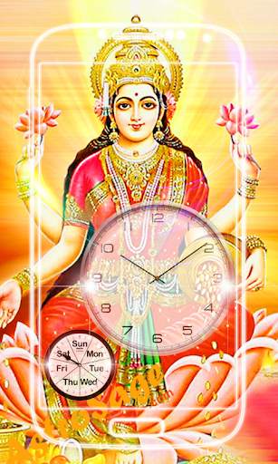 Lakshmi Devi Clock Live Wallpaper screenshot 1