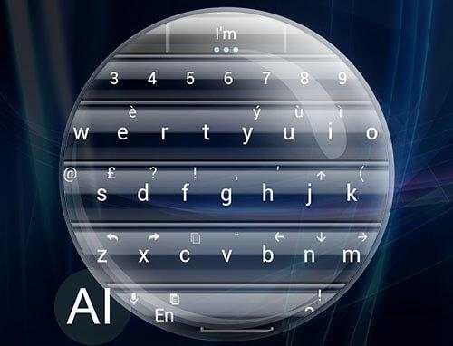 AI Keyboard Theme Glass Blue screenshot 7