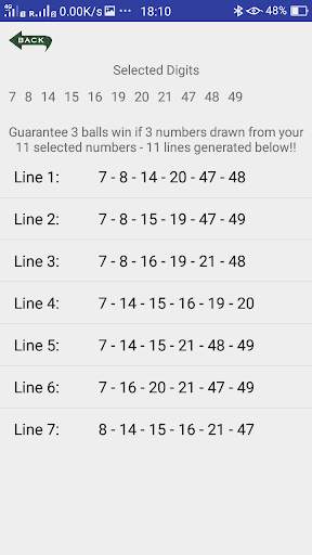 Lotto Toto Wheel Generator (4D, 5D, 6D) screenshot 2