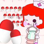 Cute Nurse Pills Against The Virus Keyboard Theme logo