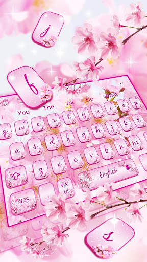 Cherry Blossom Sakura Flower Keyboard screenshot 1