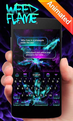 Weed Flame GO Keyboard Animated Theme screenshot 1